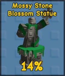 Mossy Stone Blossom Statue