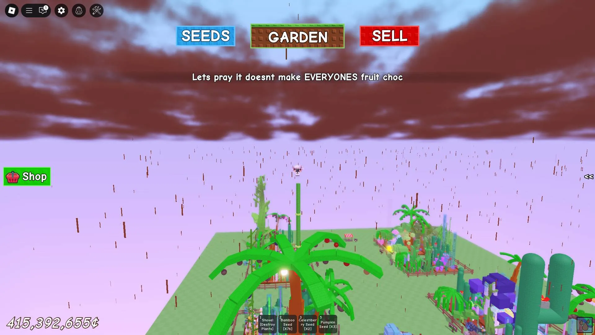 Grow a Garden Chocolate Rain Weather
